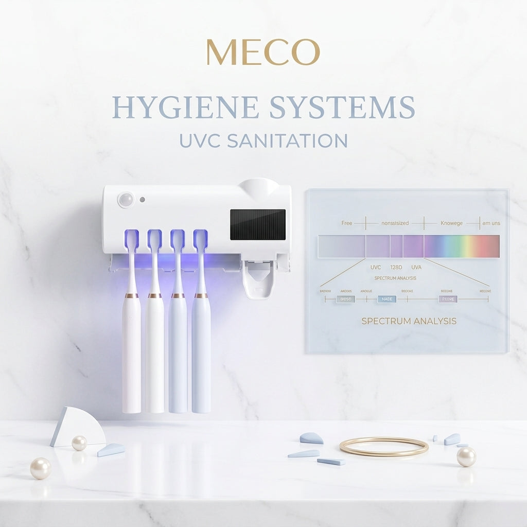 Automatic Toothpaste Dispenser & Toothbrush Holder Set