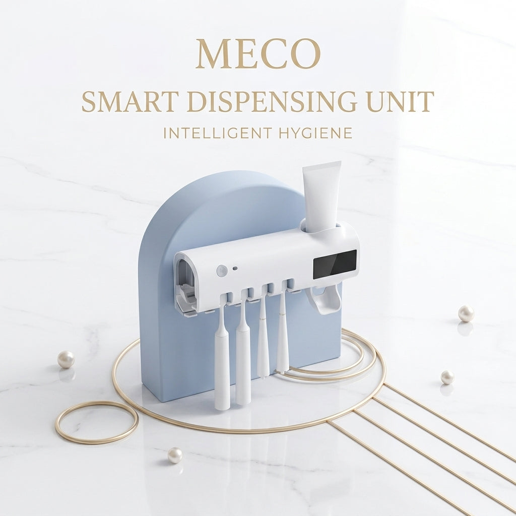 Automatic Toothpaste Dispenser & Toothbrush Holder Set