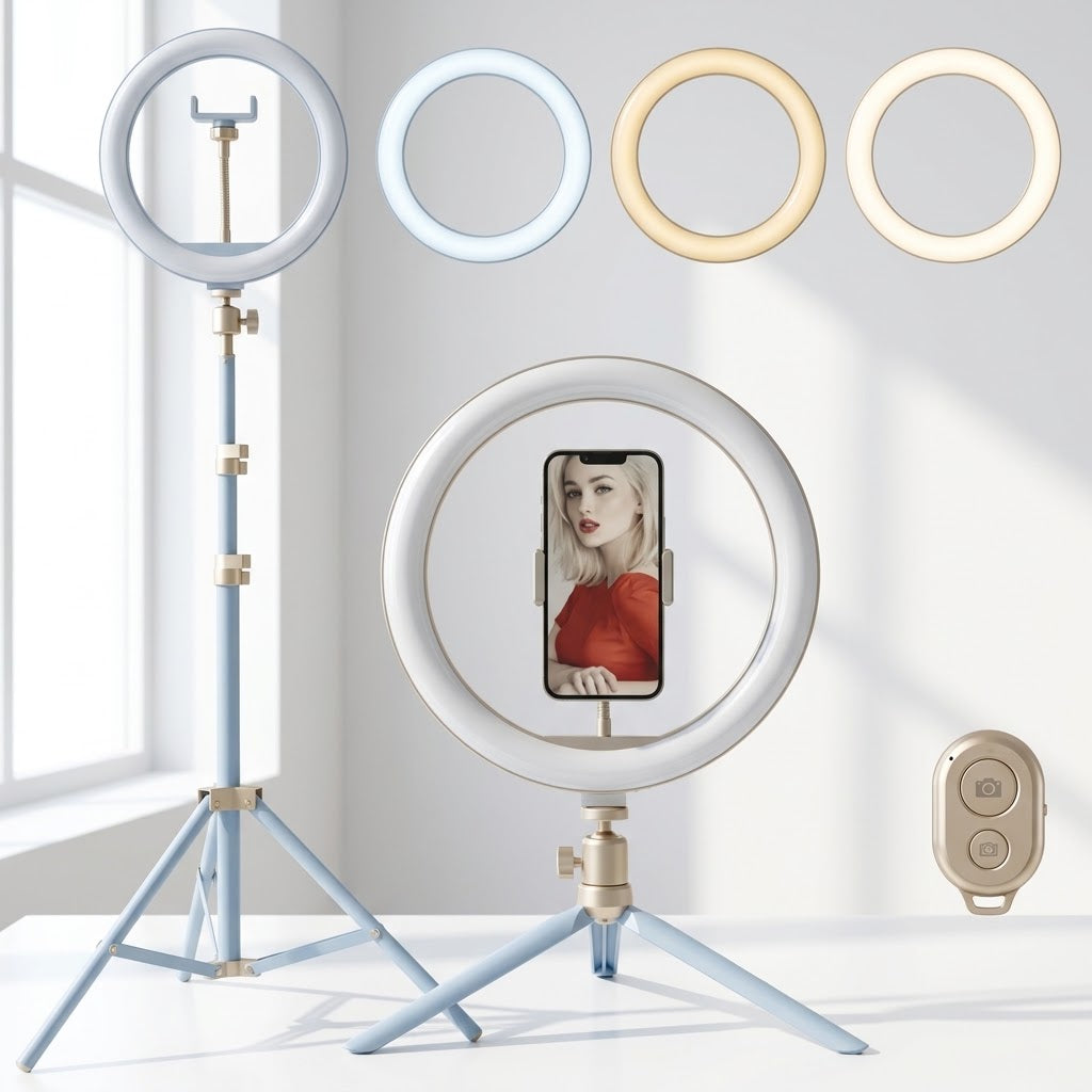 7ft Portable LED Ring Light with Tripod