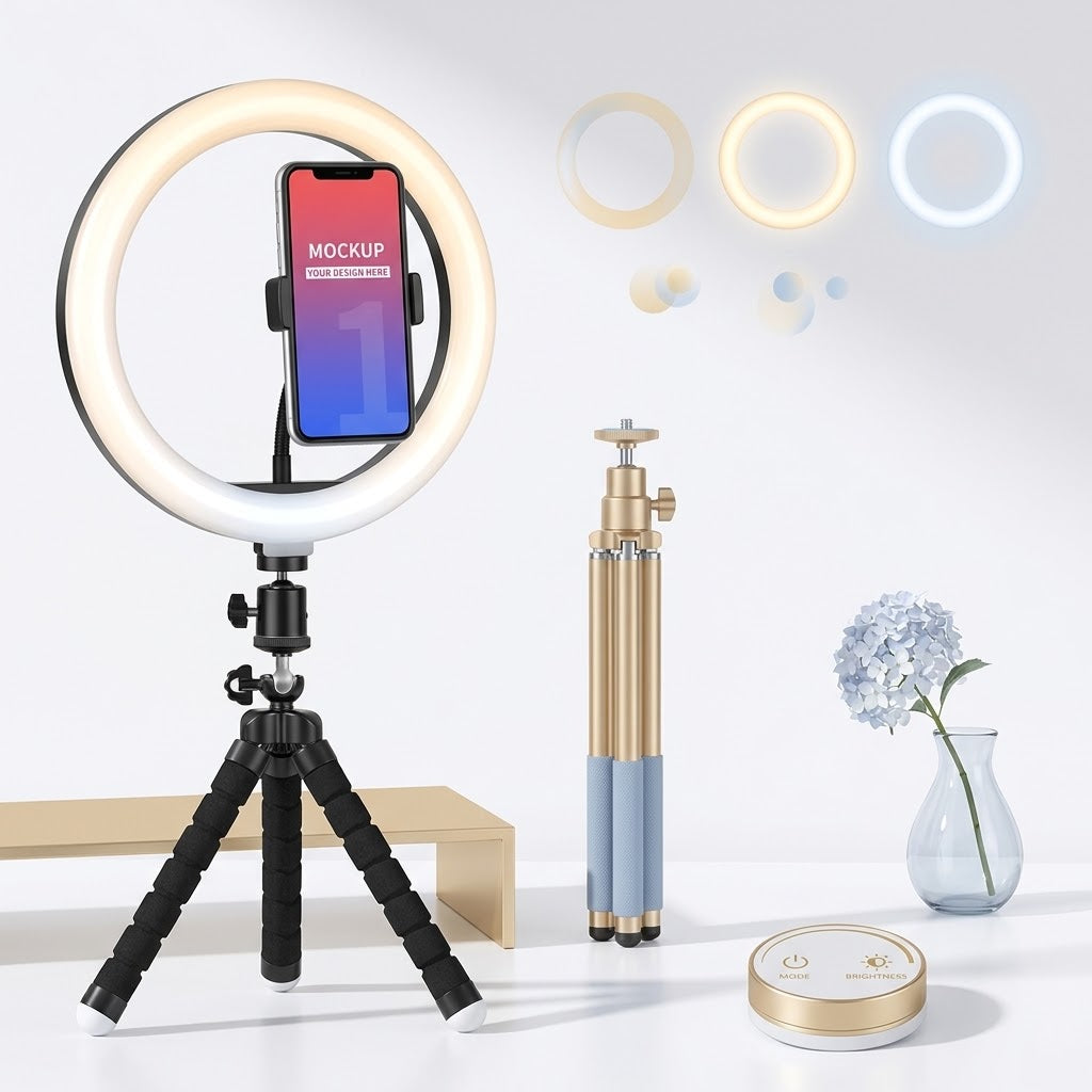 7ft Portable LED Ring Light with Tripod